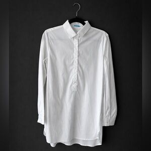 J McLaughlin White Tunic Top Womens Small Long Sleeve Casual